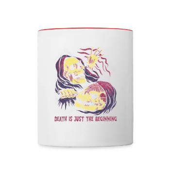Lustiger Sensenmann-liebhaber Halloween Horror - Tasse zweifarbig - Weiß/Rot - Vorne
