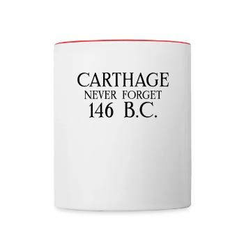 Karthago Punische Kriege Hannibal Barca Rom Gegen - Tasse zweifarbig - Weiß/Rot - Vorne