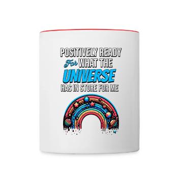 Positivity Rainbows Mindfulness Self-improvement - Tasse zweifarbig - Weiß/Rot - Vorne