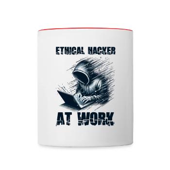 Analyste Piratage Éthique Cybersécurité Éthique - Mug contrasté - blanc/rouge - Devant