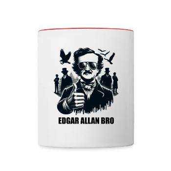 Edgar Allan Poe Fan, Classical Literature, - Contrasting Mug - white/red - Front