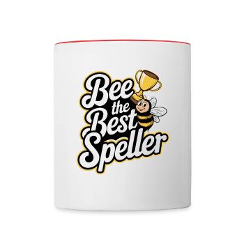 Concours de mots Spelling Bee Champion - Mug contrasté - blanc/rouge - Devant