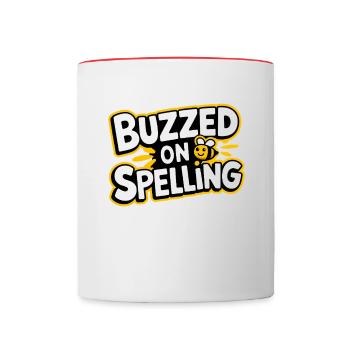 Spelling Bee Champion Word Contest - Contrasting Mug - white/red - Front