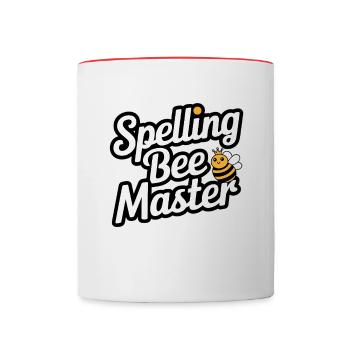 Spelling Bee Champion Word Contest - Contrasting Mug - white/red - Front