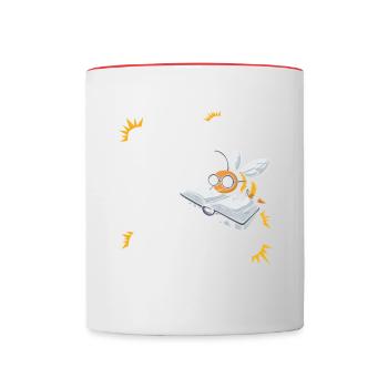 Concours de mots Spelling Bee Champion - Mug contrasté - blanc/rouge - Devant