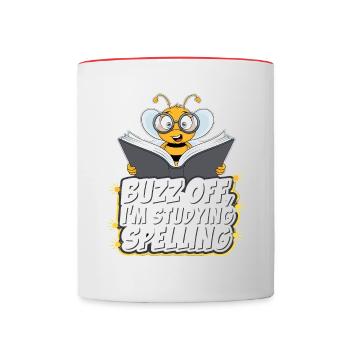 Spelling Bee Champion Word Contest - Contrasting Mug - white/red - Front