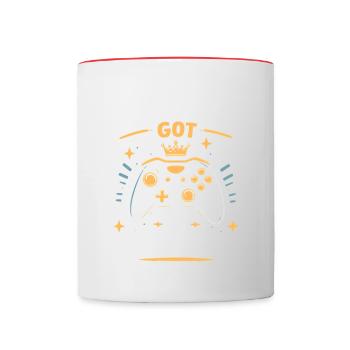 Gamer Mom Spielt Mit Der Kinderspiel-spiele Für - Tasse zweifarbig - Weiß/Rot - Vorne