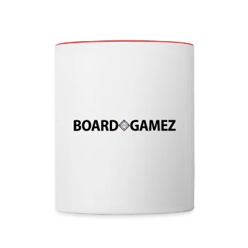 Boardgamez : Jeux de société, jeux et plus encore ! - Mug contrasté - blanc/rouge - Devant