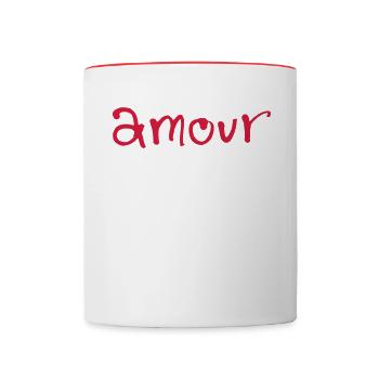 L’amour - Mug contrasté - blanc/rouge - Devant