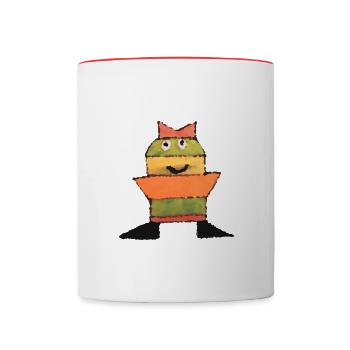 LDL Fantasy Color Girl - Contrasting Mug - white/red - Front