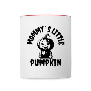 Halloween Little Cute Pumpkin Baby Pumpkin - Contrasting Mug - white/red - Front