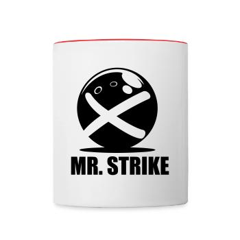 Mr Strike - Mein Sport - Tasse zweifarbig - Weiß/Rot - Vorne