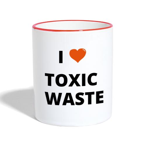 real genius i heart toxic waste - Contrasting Mug