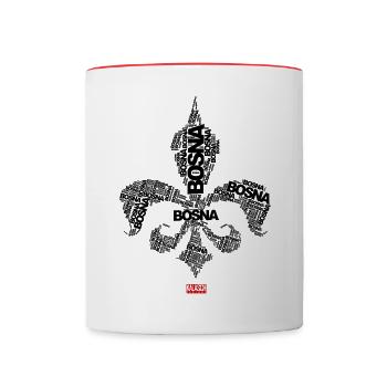 Bosna i Hercegovina Ljiljan Black - Contrasting Mug - white/red - Front