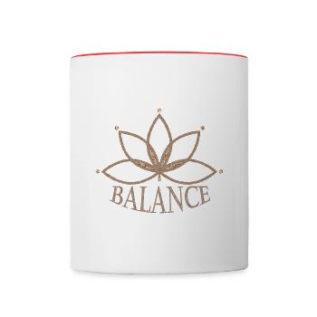 Yoga Design Balance - Contrasting Mug - white/red - Front