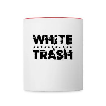 White Trash Black - Contrasting Mug - white/red - Front