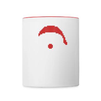 Weihnachtsmann (Frohe-Weihnachten-Strick-Edition) - Tasse zweifarbig - Weiß/Rot - Vorne