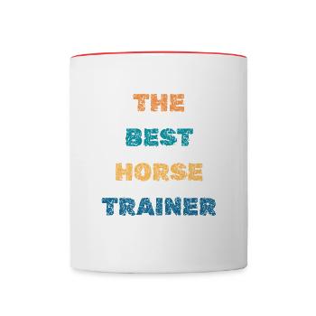 Best Horse Trainer - Contrasting Mug - white/red - Front