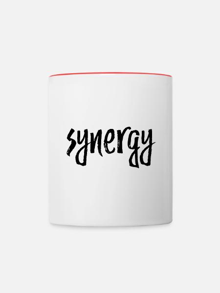 synergy - Tasse zweifarbig - Weiß/Rot
