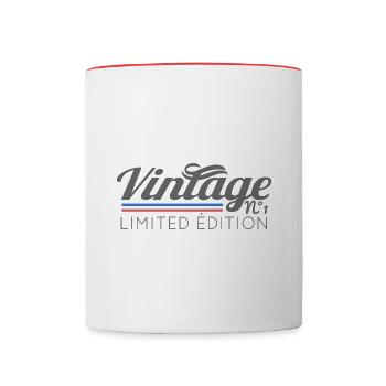 Jahrgang 1983 - Tasse zweifarbig - Weiß/Rot - Vorne