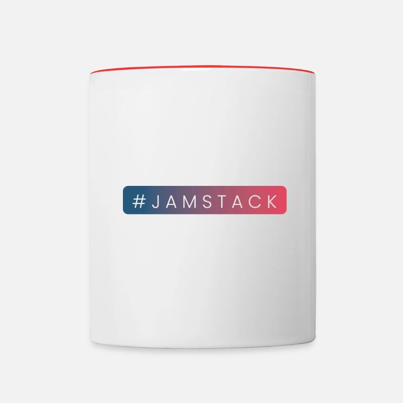 JAMstack - Javascript, APIs, Markup Design - Tasse zweifarbig - Weiß/Rot