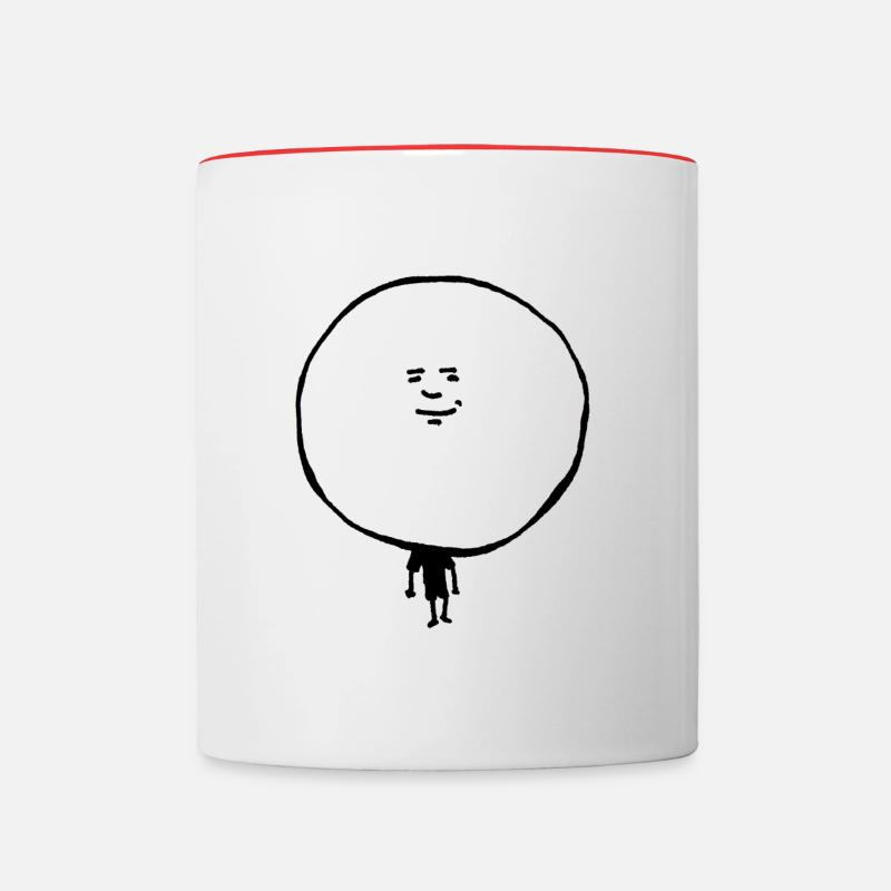 bigknopf 12 - Mug contrasté - blanc/rouge