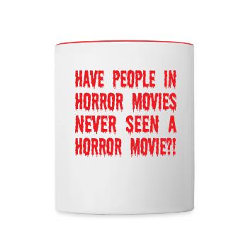 Horror Movies - Contrasting Mug - white/red - Front