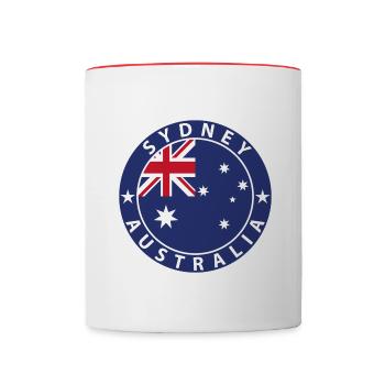 Sydney - Tasse zweifarbig - Weiß/Rot - Vorne