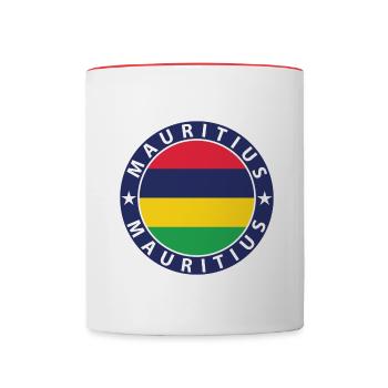 Mauritius - Tasse zweifarbig - Weiß/Rot - Vorne