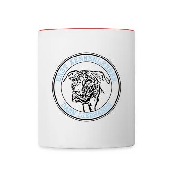 Erst kennenlernen, dann Liebhaben! Uschi Edition - Tasse zweifarbig - Weiß/Rot - Vorne