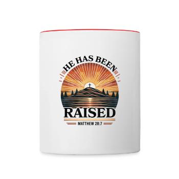 Messages de la Bible : Lumière du monde - Mug contrasté - blanc/rouge - Devant