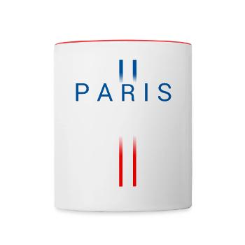 Paris - Mug contrasté - blanc/rouge - Devant