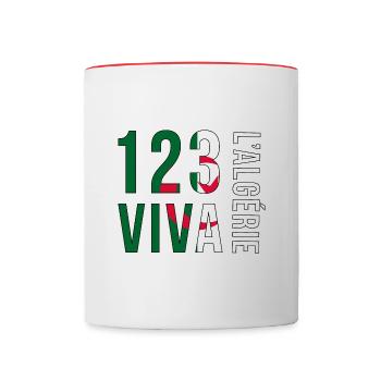 123 VIVA L'ALGERIE - Contrasting Mug - white/red - Front
