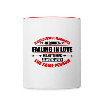 Valentins Tag Beziehung Liebes Spruch - Tasse zweifarbig - Weiß/Rot - Vorne