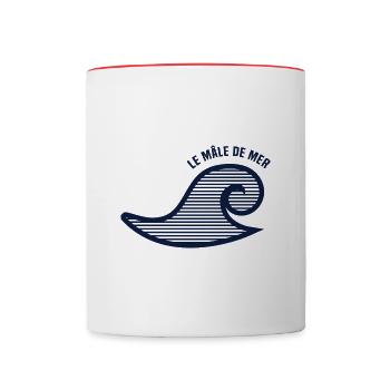 Le mâle de mer - Mer - Mug contrasté - blanc/rouge - Devant