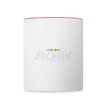 Bow Shooting - Archery - Contrasting Mug - white/red - Front