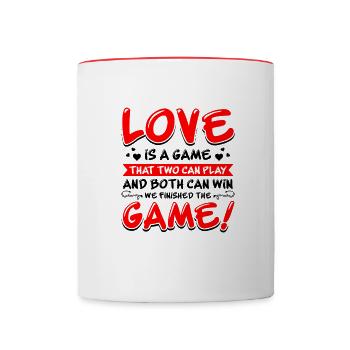 Valentins Tag Beziehung Liebes Spruch - Tasse zweifarbig - Weiß/Rot - Vorne