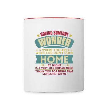 Valentins Tag Beziehung Liebes Spruch - Tasse zweifarbig - Weiß/Rot - Vorne