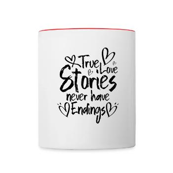 Valentins Tag Beziehung Liebes Spruch - Tasse zweifarbig - Weiß/Rot - Vorne