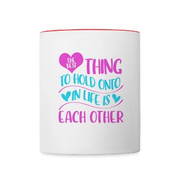 Valentins Tag Beziehung Liebes Spruch - Tasse zweifarbig - Weiß/Rot - Vorne