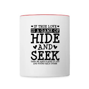 Valentins Tag Beziehung Liebes Spruch - Tasse zweifarbig - Weiß/Rot - Vorne