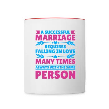 Valentins Tag Beziehung Liebes Spruch - Tasse zweifarbig - Weiß/Rot - Vorne