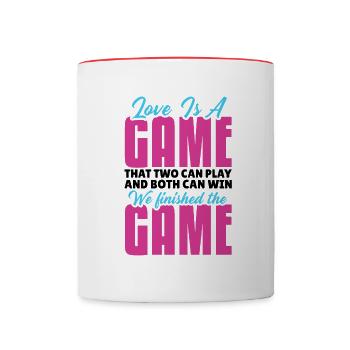 Valentins Tag Beziehung Liebes Spruch - Tasse zweifarbig - Weiß/Rot - Vorne
