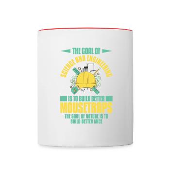 Das Ziel von Wissenschaft und Technik - Tasse zweifarbig - Weiß/Rot - Vorne