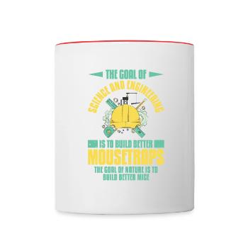 Das Ziel von Wissenschaft und Technik - Tasse zweifarbig - Weiß/Rot - Vorne