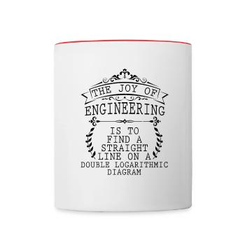 Die Freude an der Technik - Tasse zweifarbig - Weiß/Rot - Vorne