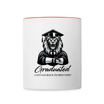 Hochschulabsolvent Abschluss Absolvent - Tasse zweifarbig - Weiß/Rot - Vorne