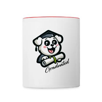 Hochschulabsolvent Abschluss Absolvent - Tasse zweifarbig - Weiß/Rot - Vorne