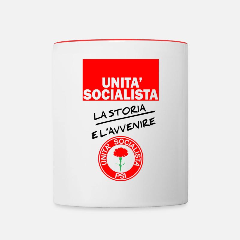 UNITÉ SOCIALISTE - Mug contrasté - blanc/rouge