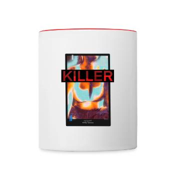 Killer Hemd - Tasse zweifarbig - Weiß/Rot - Vorne